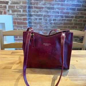 Burgundy Leather Tote
